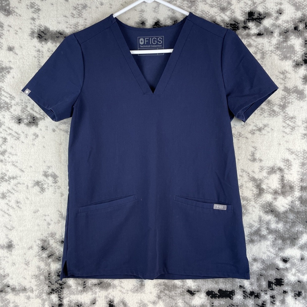 Figs Technical Collection Scrub Set Womens Size Extra Small Blue Nursing